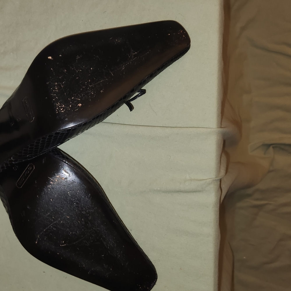 Vintage Coach "Caitlin" Python Embossed Print Mul… - image 7